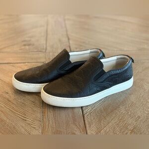 Men's Gucci Black Leather Slip-On Shoes